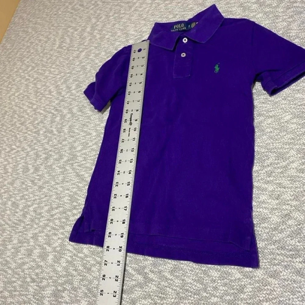 Polo Ralph Lauren purple polo shirt kids size S (8). SKU-B235